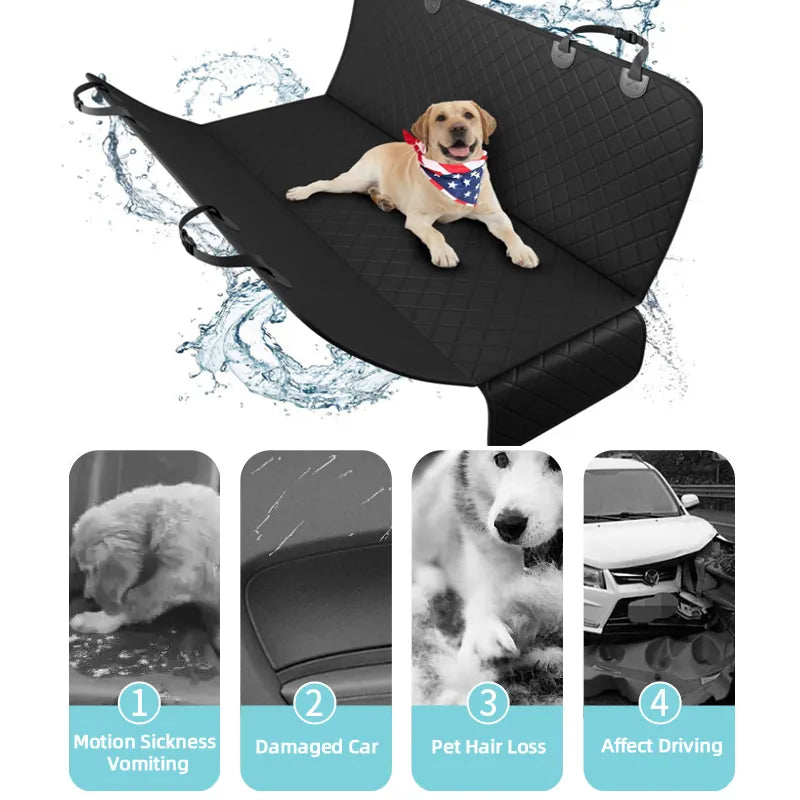 Convertible Dog Car Seat Cover- 4 in 1 - Waterproof